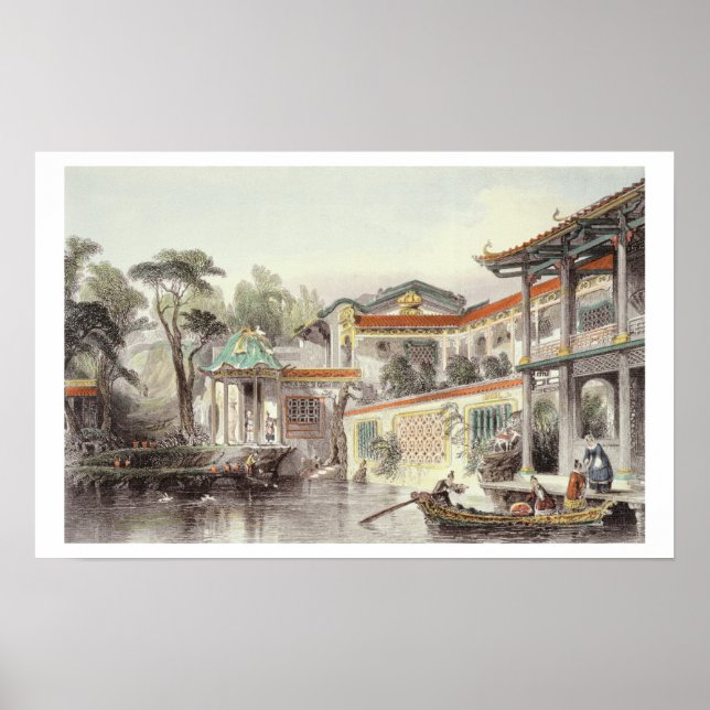 Poster House of Conseequa, un Chinese Merchant, in the Su (Devant)
