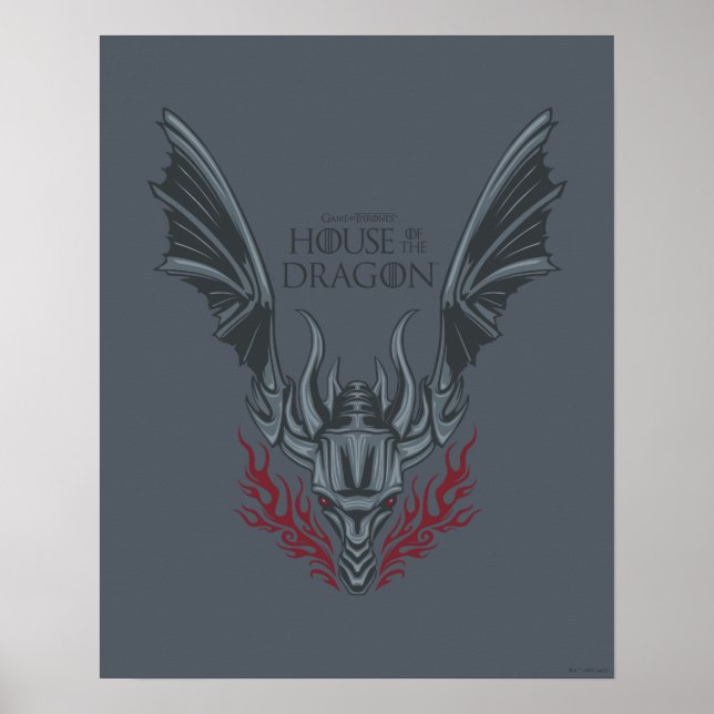 Poster HOUSE of the Dragon | Fire-Breathing Dragon Head (Devant)
