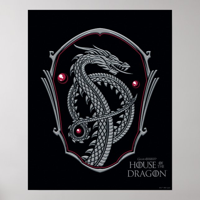 Poster HOUSE of the Dragon | Silver Dragon Crest (Devant)