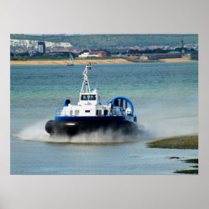 Poster Hovercraft arrivant à Ryde