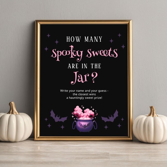 Poster How Many Candies Halloween Baby Shower Game (Créateur téléchargé)