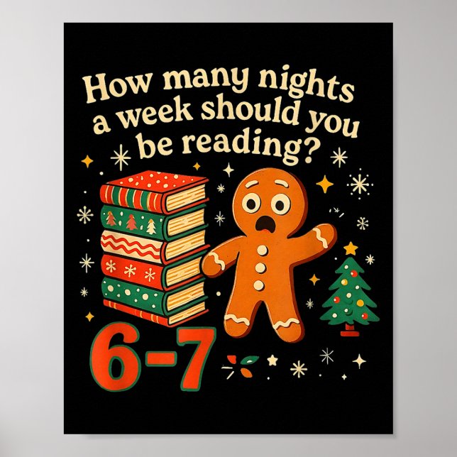 Poster How Many Nights Should You Be Reading 6 7 Gingerbr (Devant)