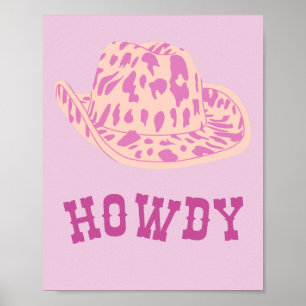 Poster Howdy Cowgirl casquette