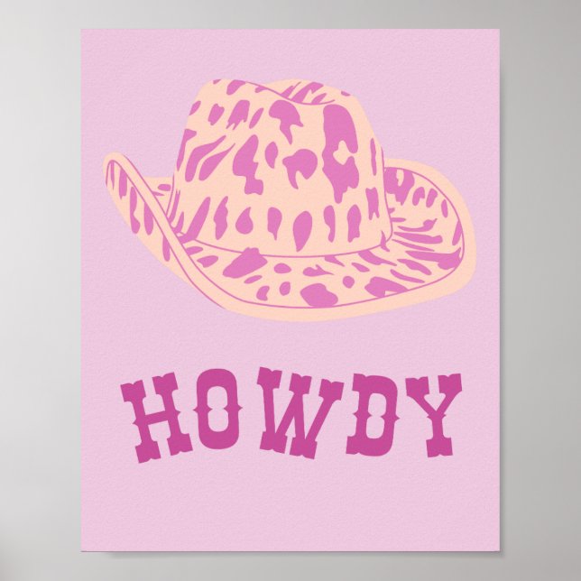 Poster Howdy Cowgirl casquette (Devant)
