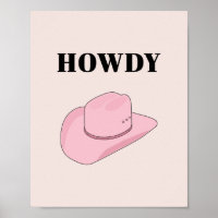 Howdy Pink Cowboy Casquette