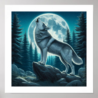 Poster Howling Wolf