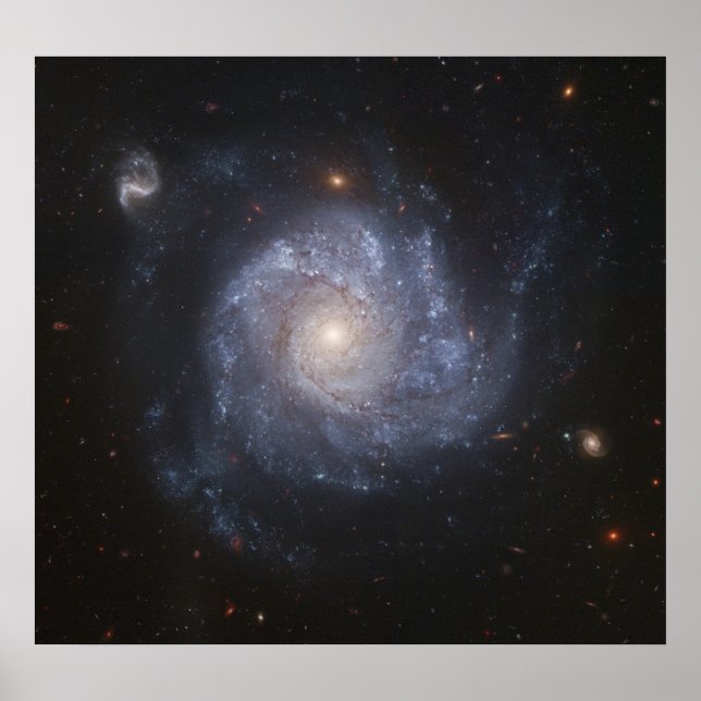 Poster Hubble Snaps Images d'une galaxie en forme de roue (Devant)