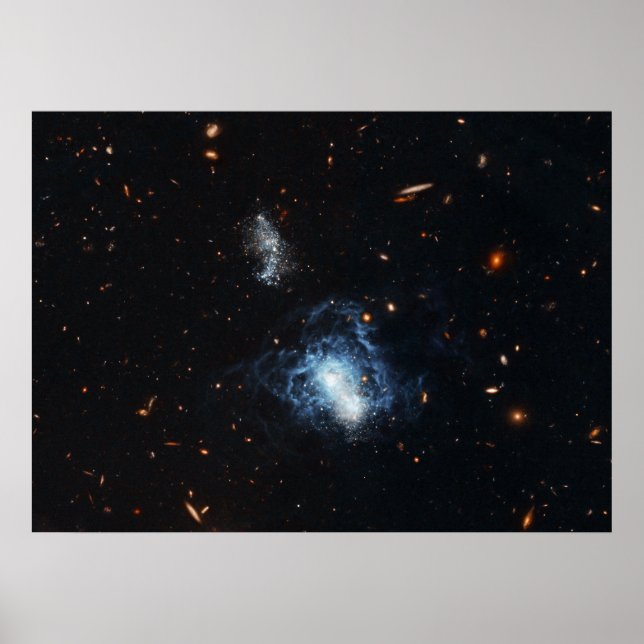 Poster Hubble trouve la galaxie mature masquante comme bé (Devant)