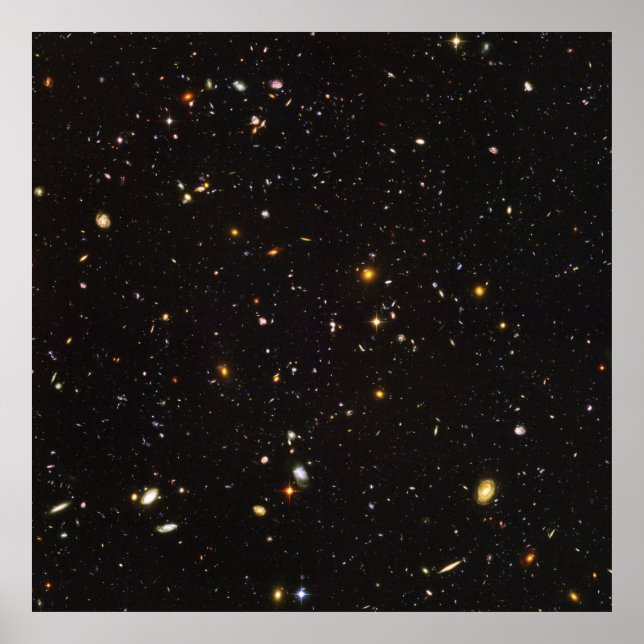 Poster Hubble Ultra Deep Field Vue de 10 000 Galaxies (Devant)