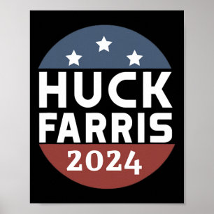 Poster Huck Farris Pro Trump Pro Freedom Kamala n'est pas