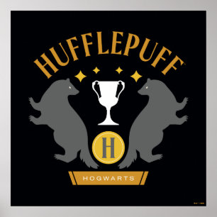 Poster HUFFLEPUFF™ Badger and Cup House Pride Graphisme