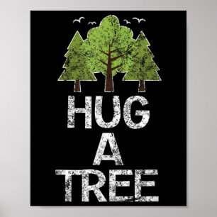 Poster Hug Arbre Arbre Hug Terre Jour Arbor