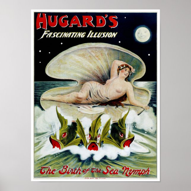 Poster Hugards ~ La naissance de la nymphe marine (Devant)