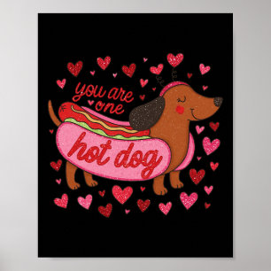 Poster Hugvyn Tu Es Un Chien De Saint-Valentin Chaud Dach