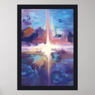 Poster Huile Abstraite