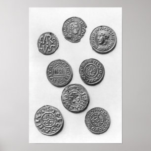 Poster Huit pièces de monnaie de Carolingian