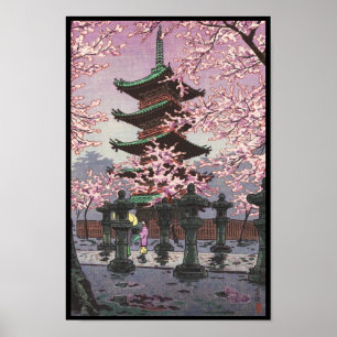 Poster Huit vues de Tokyo Ueno Toshogu Shrine Kasamatsu