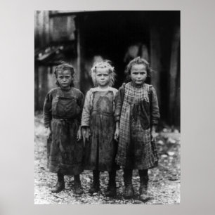 Poster Huître Shuckers, les années 1900 tôt de jeune