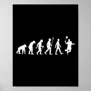 Poster Human Evolution, Version du joueur de Badminton