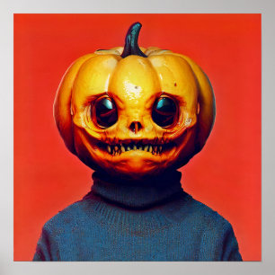 Poster Humanoïde Jack-O'-Lantern
