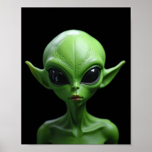 Poster humanoïde vert