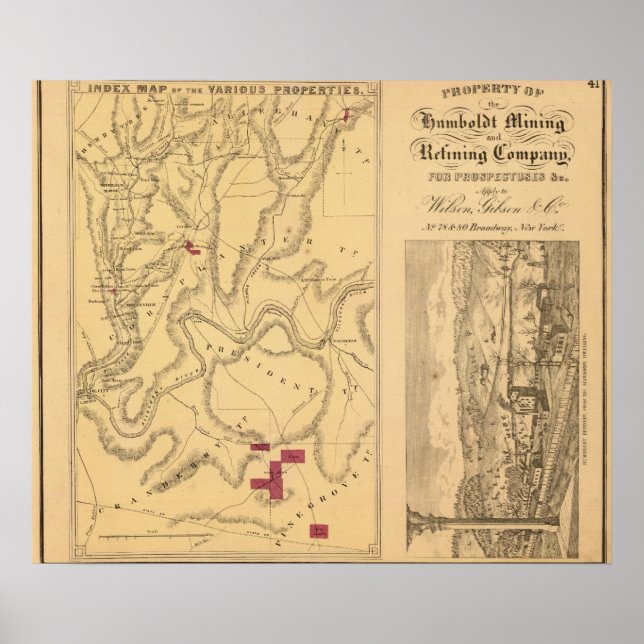 Poster Humboldt Mining & Ref Co (Devant)