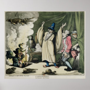 Poster Humbugging ou éducation du diable, 1800