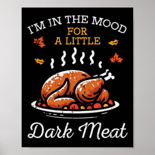 Poster Humeur de Thanksgiving Viande Noire Jour de la din
