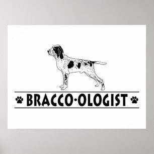 Poster Humoristique Bracco Italiano