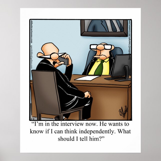 Poster humoristique du bureau d'affaires amusant (Devant)