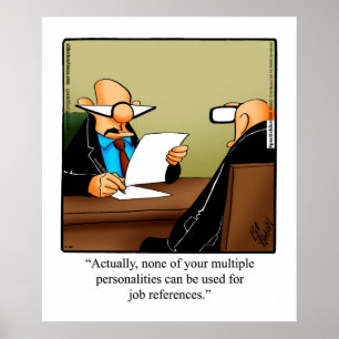 Poster humoristique du bureau d'affaires amusant