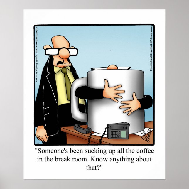 Poster humoristique du bureau d'affaires amusant (Devant)