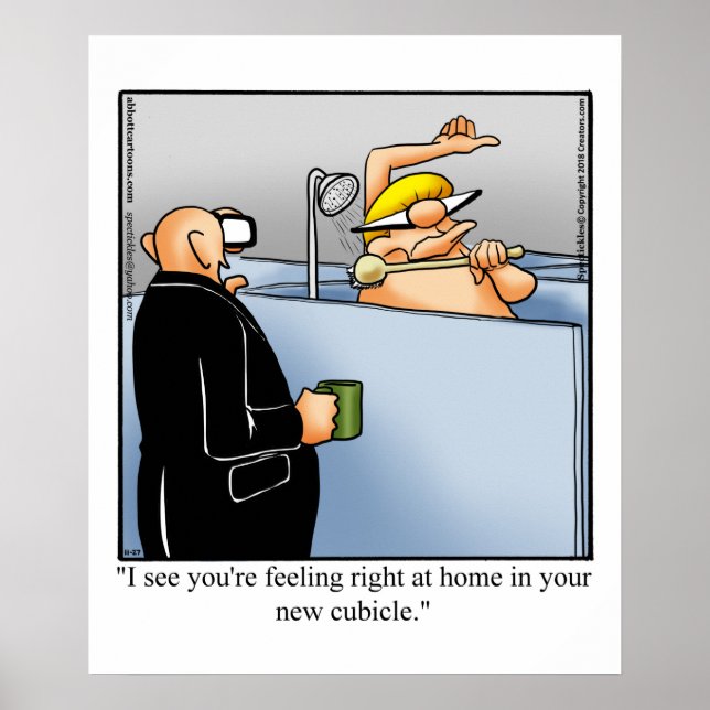 Poster humoristique du bureau d'affaires amusant (Devant)