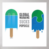 Poster humoristique Réchauffement climatique