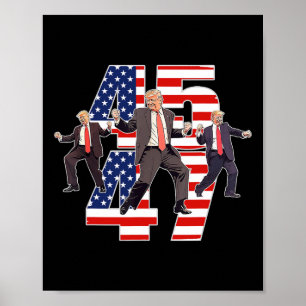Poster Humoristique Trump Danseuse De Victoire Trump Dans