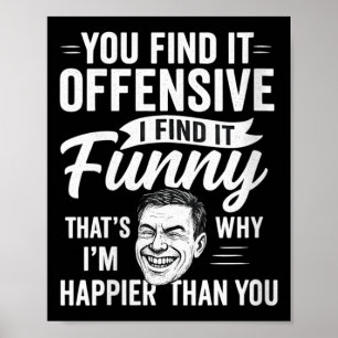 Poster Humour Adulte Féminin Sarcastique et Offensant Joy