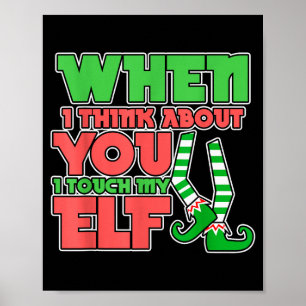 Poster Humour Adulte Noël Quand Je Pense À Toi Je Tou