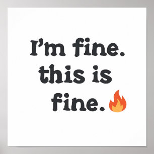 Poster Humour Chaotique et Anxieux Relatable