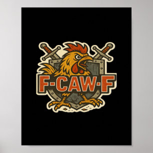 Poster Humour Corbeau Drôle Gothique F-Caw-F