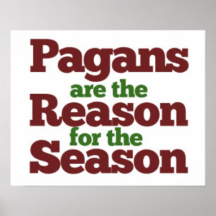 Poster Humour de la saison des fêtes de Pagans