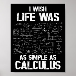 Poster Humour de maths drôle, Blague de calcul, Je souhai