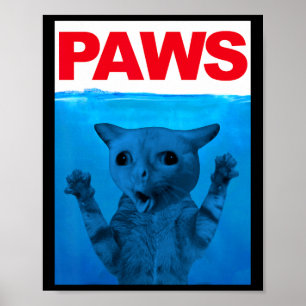 Poster Humour de mème de chat de pattes Funny Kitty Lover
