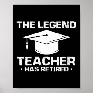 Poster Humour de retraite pour les femmes mentors légenda