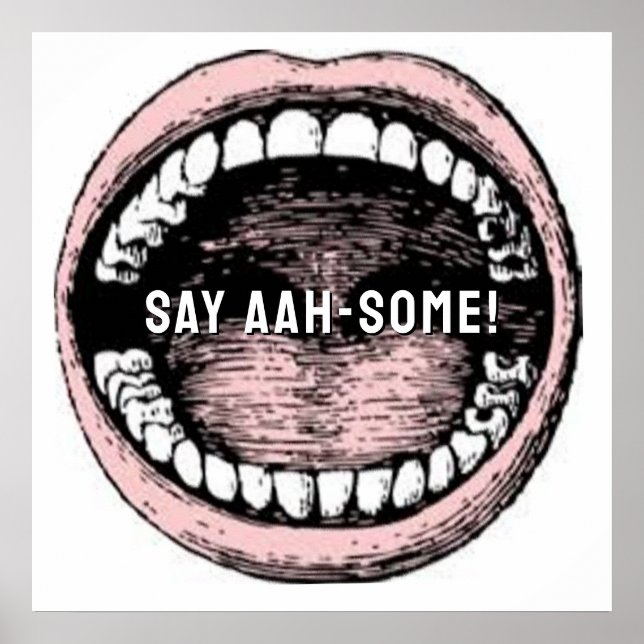 Poster Humour dentaire dentiste (Devant)