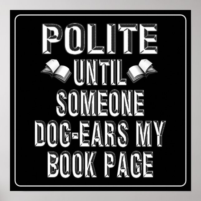 Poster Humour des livres d'oreille de chien (Devant)