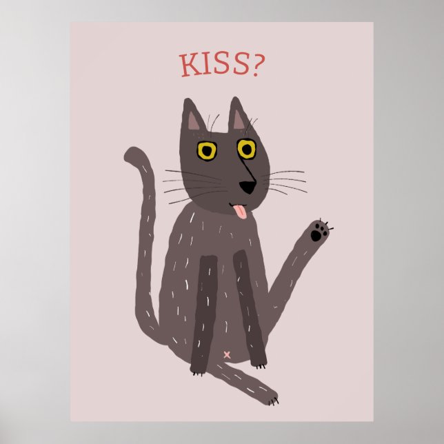 Poster Humour drôle de chat (Devant)