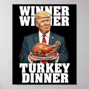 Poster Humour Drôle Trump Gagnant Dîner Dîner Turquie