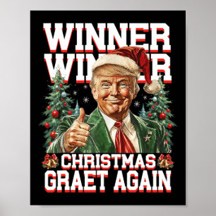Poster Humour Drôle Trump gagnant Noël Grand Ag