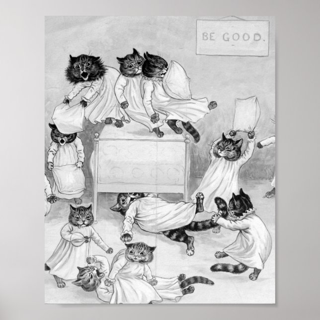 Poster Humour Louis Wain Cat (Devant)