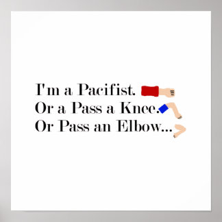 Poster Humour pacifiste mixed martial art